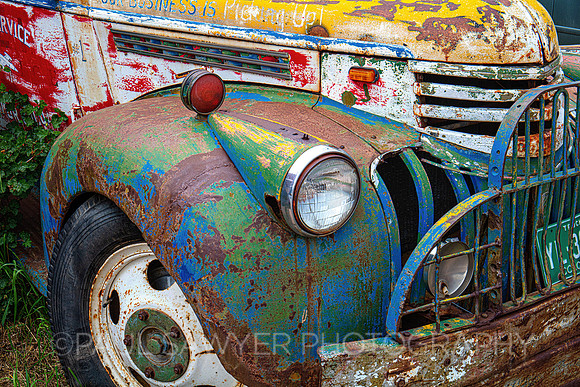 Colorful Vintage Tow Truck